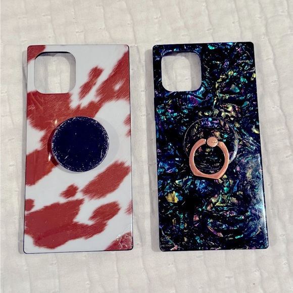 Flaunt iPhone 12 / 12 Pro Square Case, Ring / Popsocket Attached in Brown Cow - Picture 2 of 5